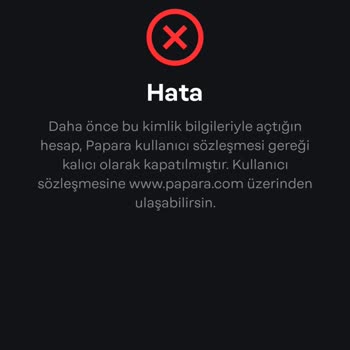 Papara Hesabımın Engellenmesi Ve Yardım Talebi!