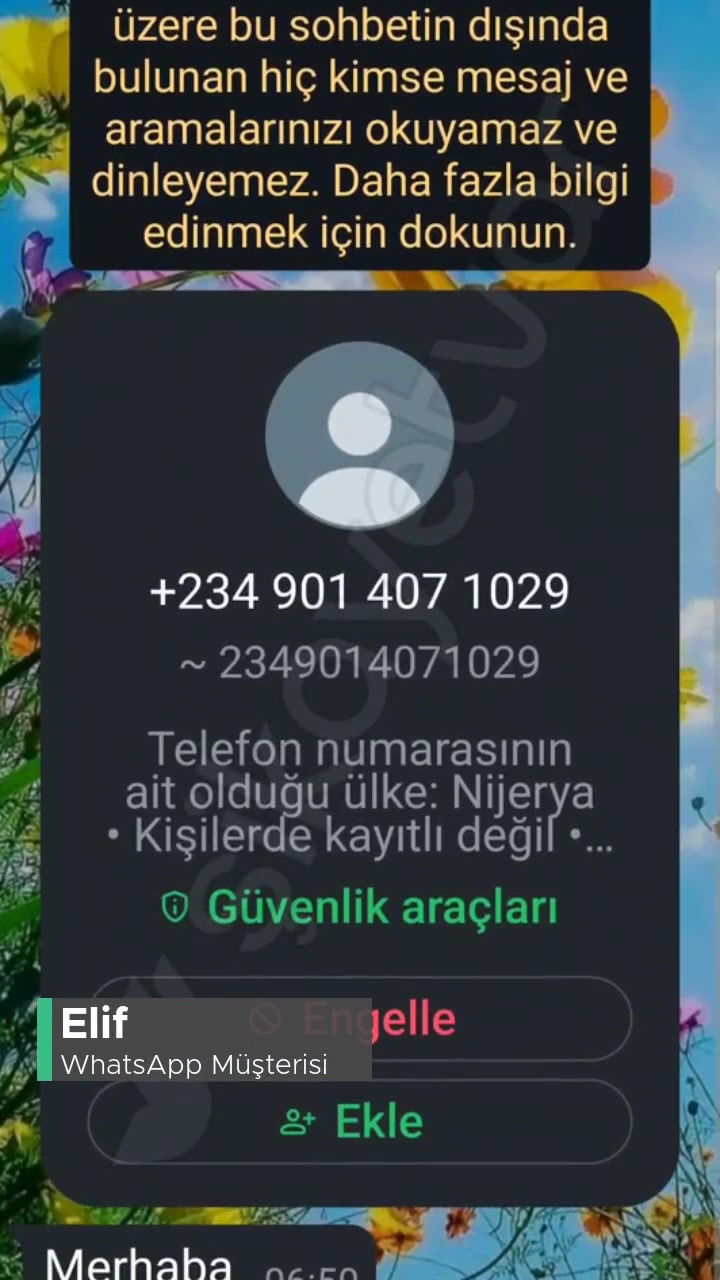 +234 İle Başlayan Numaradan WhatsApp Mesajı! videonun kapak resmi