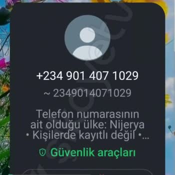 +234 İle Başlayan Numaradan WhatsApp Mesajı!