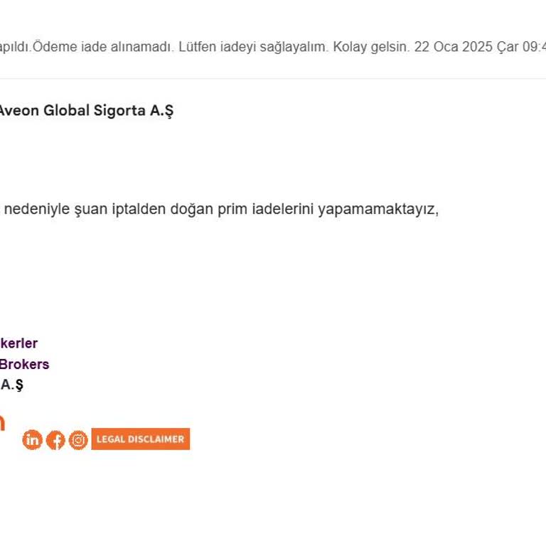 Kasko İadesi Mağduriyeti: Aveon Global'den Çözüm Bekleniyor