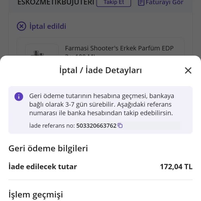 İzinsiz Sipariş İptali Mağduriyeti