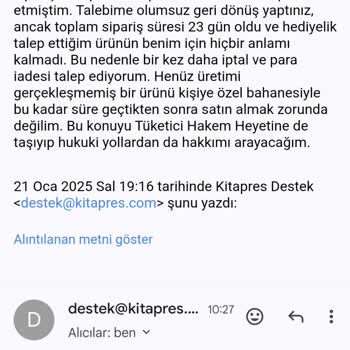 Kitap Kabartma Aleti Siparişi: Geciken Teslimat Ve İptal Sorunu
