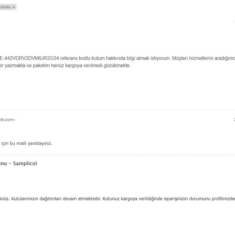 Sipariş Gecikmesi Ve Yetersiz Müşteri Hizmetleri