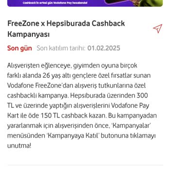 Vodafone Pay Cashback Sorunu: 150₺ İade Bekleniyor
