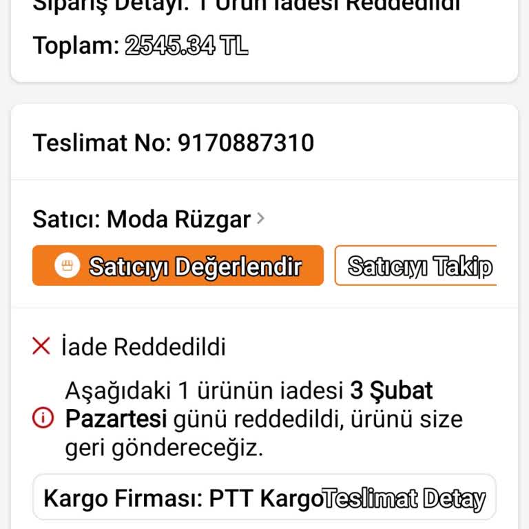 Yanlış Beden Ve Reddedilen İade Sorunu