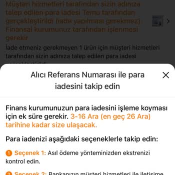İade Ücreti Sorunu: Temu'dan Geri Ödeme Bekliyorum