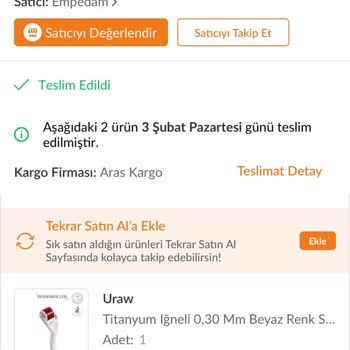 Yanlış Ürün Gönderimi Sorunu