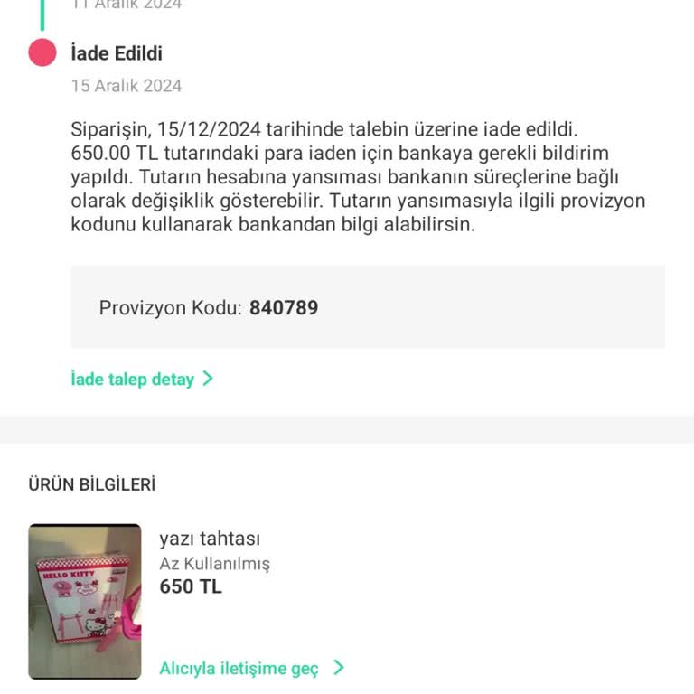 İki Aylık İade Ücreti Mağduriyeti