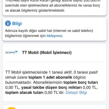 Türk Telekom Hattı E-Devlette Görünmüyor