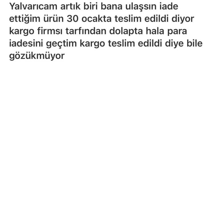 Dolap Müşteri Hizmetleri Ve İade Sorunu