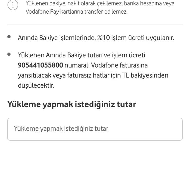 Vodafone Pay'de Limit Sorunu