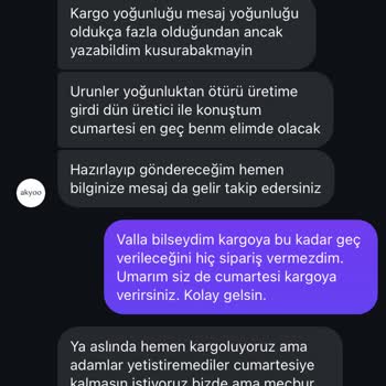 Geciken Kargo Ve İletişimsizlik Sorunu