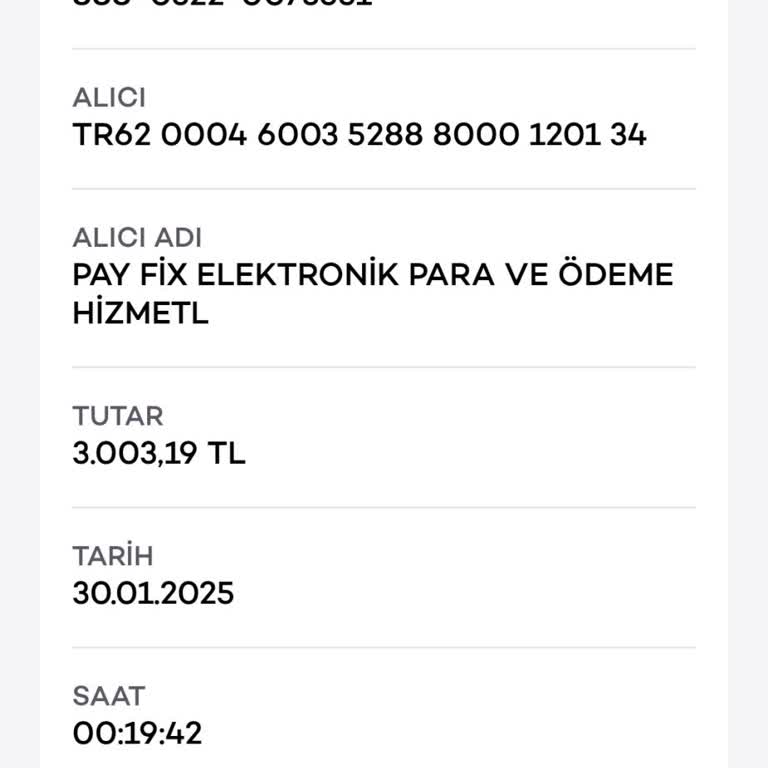 Para İadesi Sürecinde Yaşanan Sorun