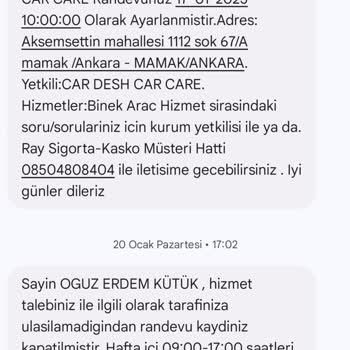 Mini Kasko Yıkama Hizmeti Mağduriyeti
