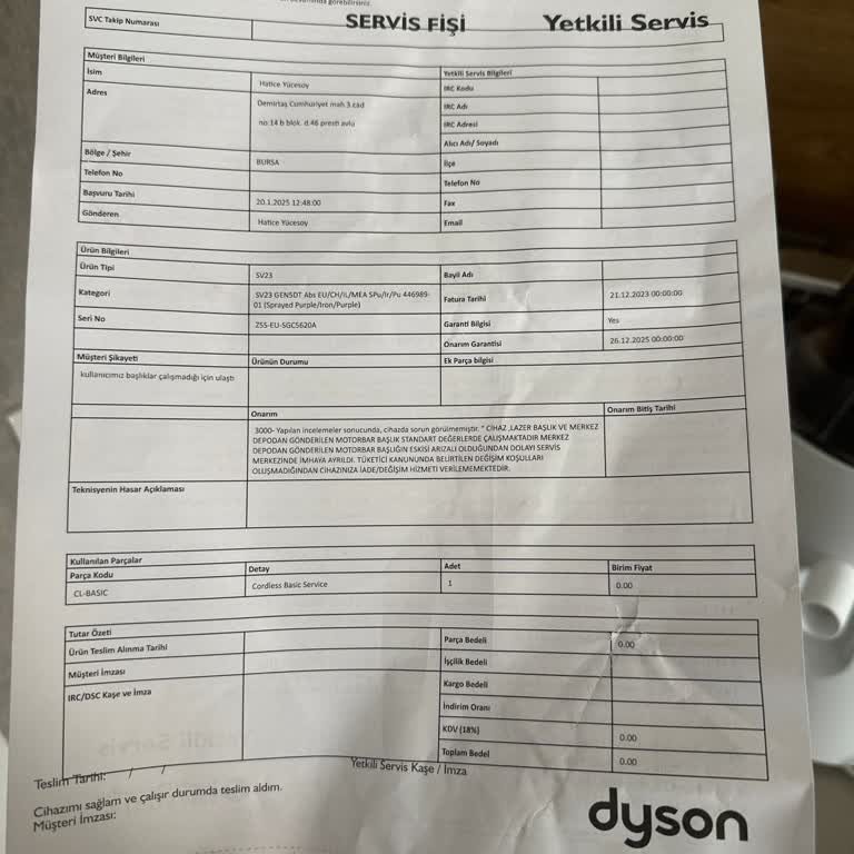 Dyson Süpürge Sorunları Bitmiyor