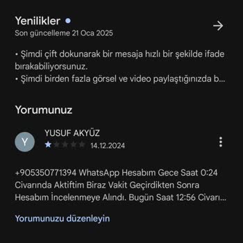 WhatsApp Hesabım Sebepsiz Yere Yasaklandı