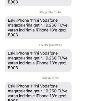 Vodafone'dan Gelen Mesajlar Ve Müşteri Hizmetleri İlgisizliği