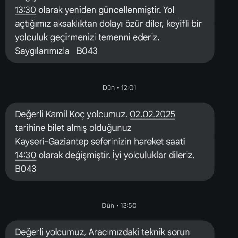 Kamil Koç İle Ertelenen Yolculuk Mağduriyeti