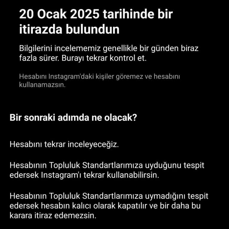 Instagram Haksız Yere Askıya Alınan Hesabımın Geri Verilmesini İstiyorum