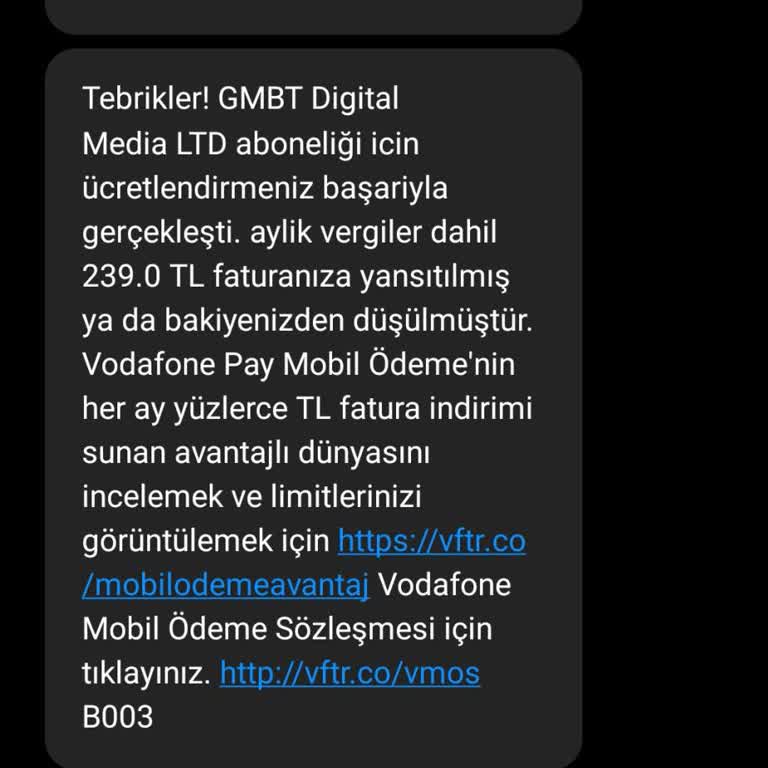 İzinsiz Mobil Ödeme Yansıtılması Sorunu