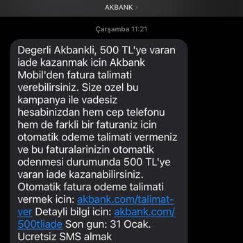 Akbank Fatura Ödeme Kampanyasında Yaşanan Sorun