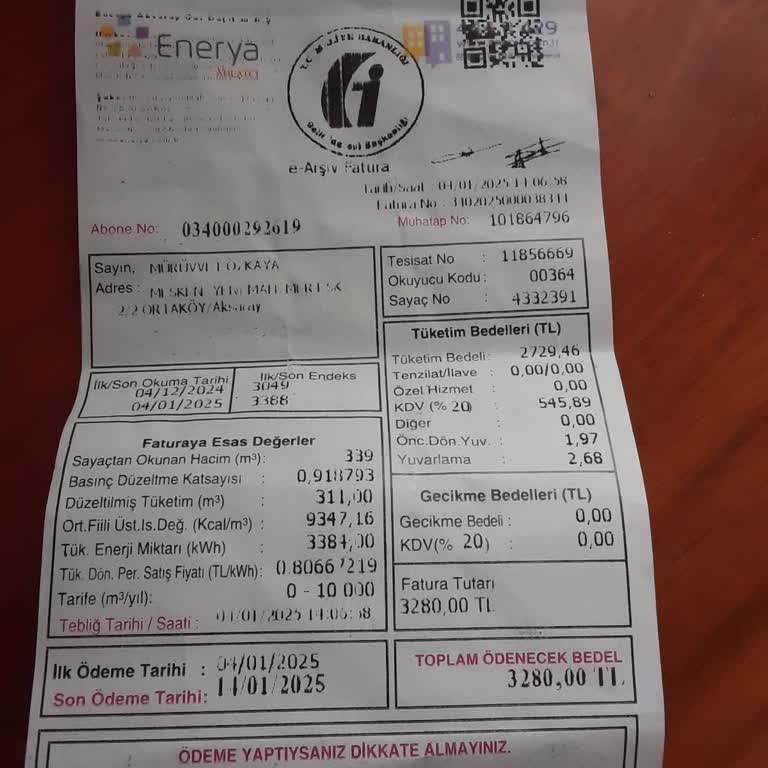 Aksaray'da Yüksek Doğal Gaz Faturası Şoku