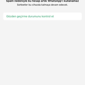 WhatsApp Hesabımın Haksız Blokesi