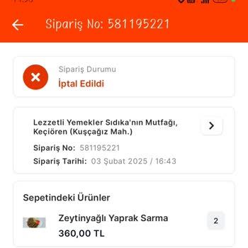 Migros Yemek Hasta Çocuğum İçin Sipariş Verdiğim Yemek 50 Dakika Sonra İptal Edildi!