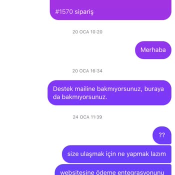 Sipariş Bilgisi Ve İletişim Sorunu