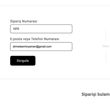 Sipariş Bilgisi Ve İletişim Sorunu