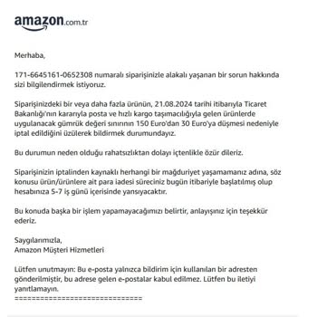 Amazon'da Yanlış Fiyatlandırma Ve İptal Edilen Sipariş Sorunu