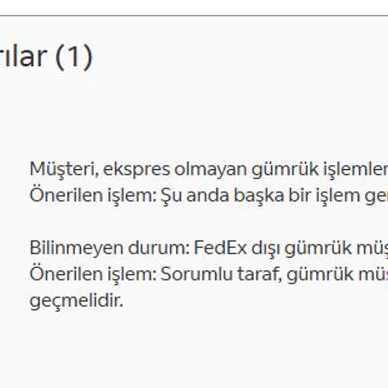 Fedex Kargom Gümrükte Takıldı Ve Çözüm Sunulmadı
