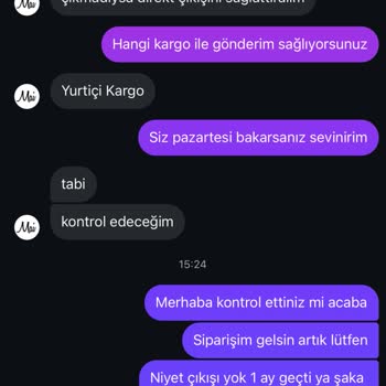 Bir Aydır Gelmeyen Sipariş Ve İade Sorunu