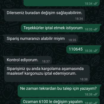 Sipariş İptalinde Zorluk Yaşanıyor