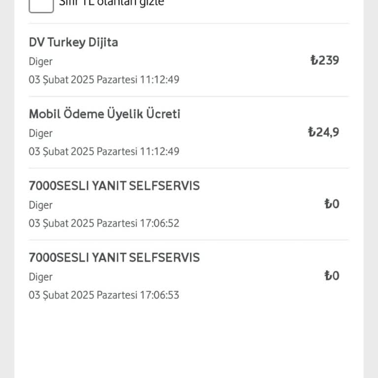 Onaylanmamış Üyelik Nedeniyle Fazla Fatura Ücreti