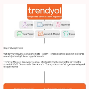 Tüketici Hakem Heyeti Kararını Uygulamayan Trendyol