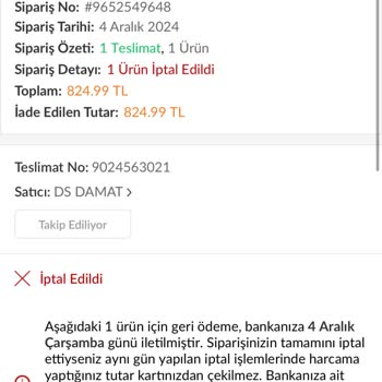 Tüketici Hakem Heyeti Kararını Uygulamayan Trendyol