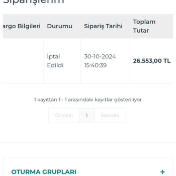 İptal Edilen Siparişin Ödemesi Hala Alınıyor