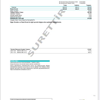 Türk Telekom'dan Yanıltıcı Fatura Ve Haksız Ücretlendirme