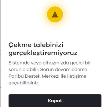 Paribu Çekme Talebi Sorunu