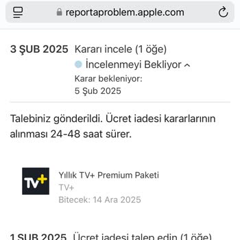 Apple TV Plus Abonelik İadesi Sorunu