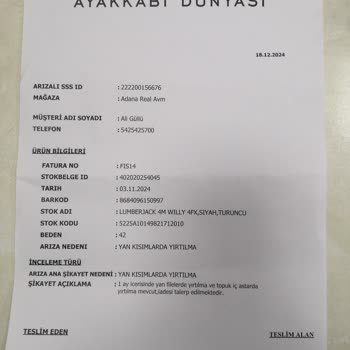 Ayakkabı Dünyası'ndan Aldığım Üründe Hızlı Deformasyon