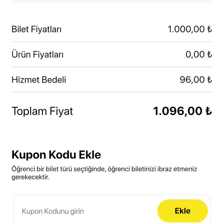 Biletinial'ın Hizmet Bedeli Haksızlığı