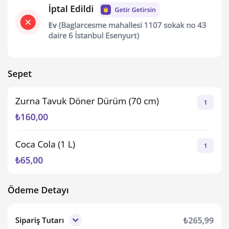 Yanlış Konum Nedeniyle İptal Edilen Sipariş Ve İade Sorunu