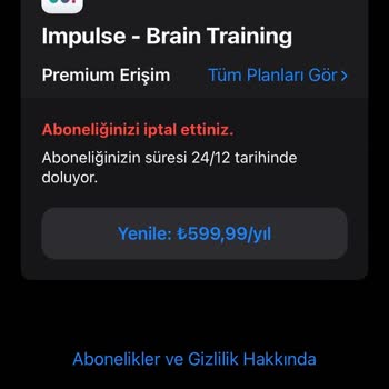 Yanlışlıkla Alınan Premium Abonelik Ve İade Sorunu