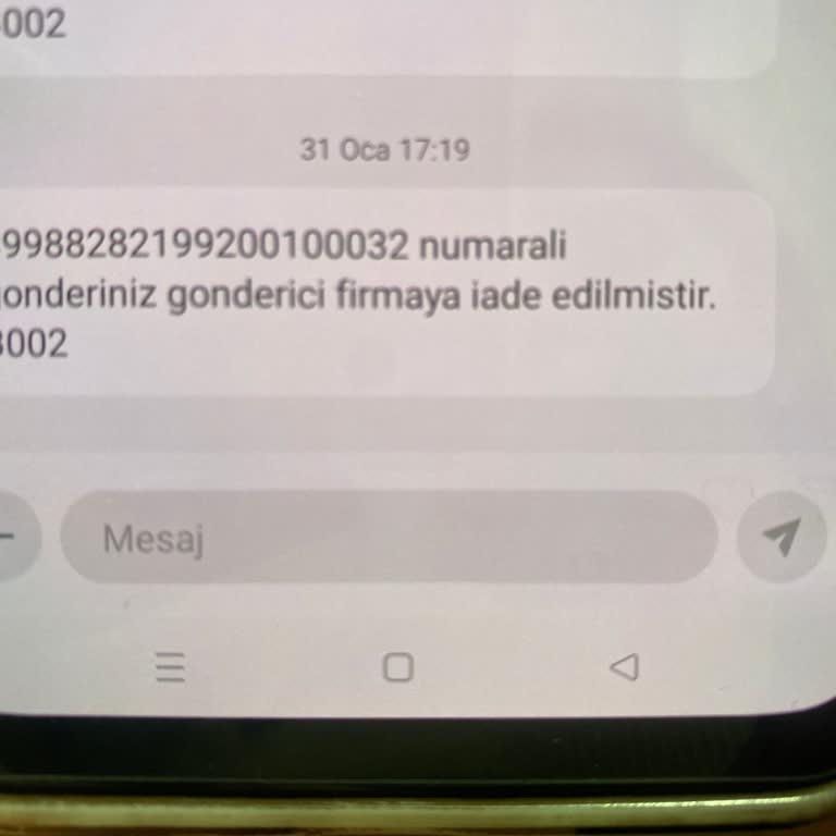 Teslim Edilemeyen Ürün Ve Kargo Sorunu