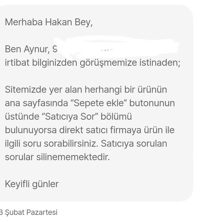 Hepsiburada'da Silinemeyen Soru Cevapları