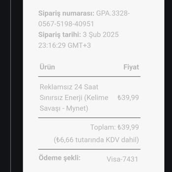 Oyun İçinde Çifte Fatura Ve Enerji Paketi Sorunu