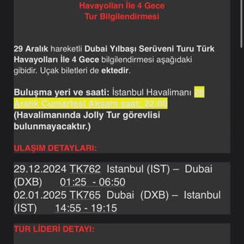 Jolly Tur İle Dubai'de Yaşanan İletişim Ve Organizasyon Sorunları