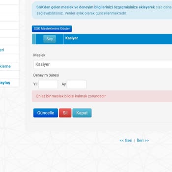 İŞKUR Başvuru Sisteminde Eşleştirme Sorunu